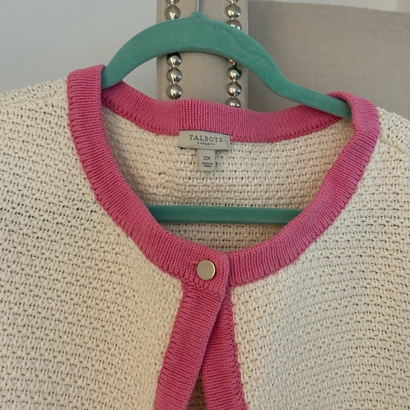 New Talbots sweater with gold buttons 2X - Picture 4 of 6